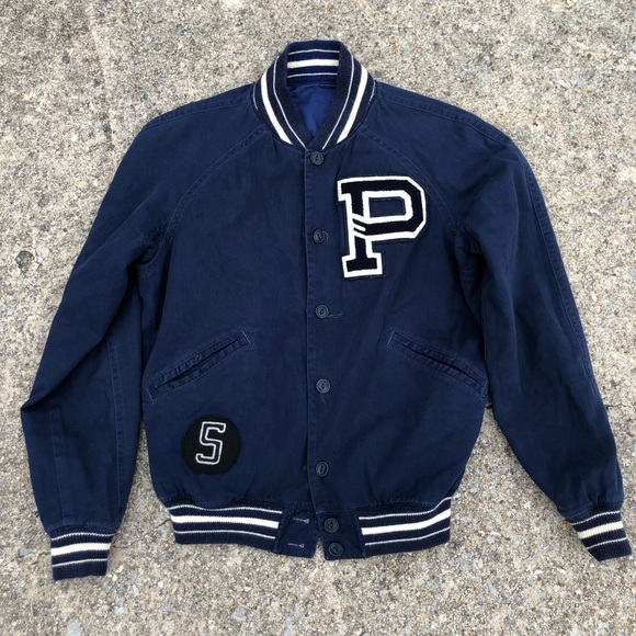 POLO RALPH LAUREN Reversible Varsity “P” Letterman - Picture 1 of 14